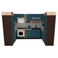 Bucatarie de Colt COSSY NEW 170-320-170, Wenge / Decor 0244